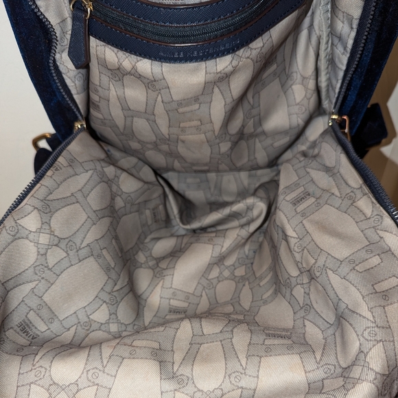 Aimee Kastenberg| Navy Blue Velour Backpack - Picture 6 of 9